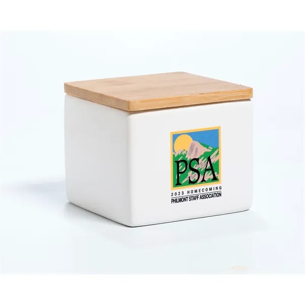 Luxury Natural 2 Wicks Soy Wax Candle with Bamboo Lid 8... from ASI 72657 Active Life Promo / Apres Ski Ingrain Promo