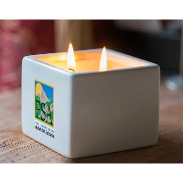 Luxury Natural 2 Wicks Soy Wax Candle with Bamboo Lid 8... from ASI 72657 Active Life Promo / Apres Ski Ingrain Promo