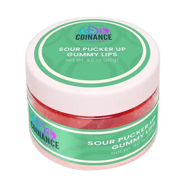 3 oz jar of sweet-and-sour gummy lips... from ASI 61966 HPG / SugarSpot