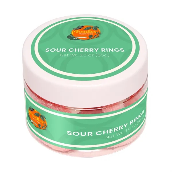 3 oz small jar of sour, cherry-flavored gummy rings.... from ASI 61966 HPG / SugarSpot