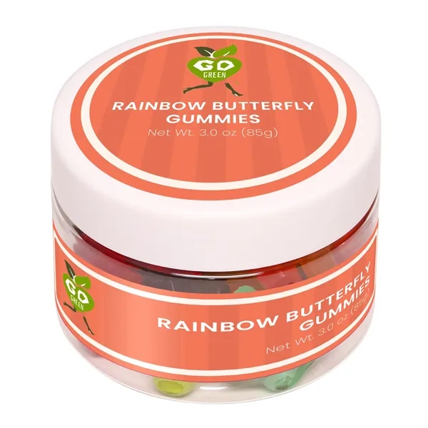 3 oz small jar of multi-colored butterfly gummies.... from ASI 61966 HPG / SugarSpot