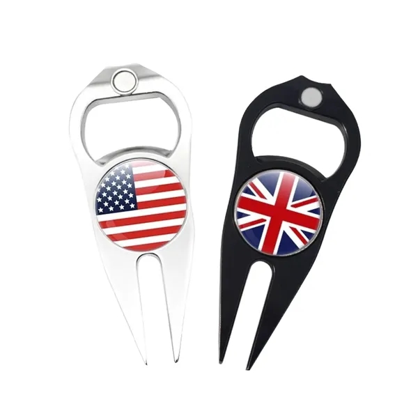 3-in-1 pitchfork golf divot tool plus epoxy dome on 1 location... from ASI 37218 Athena Promo (tm)