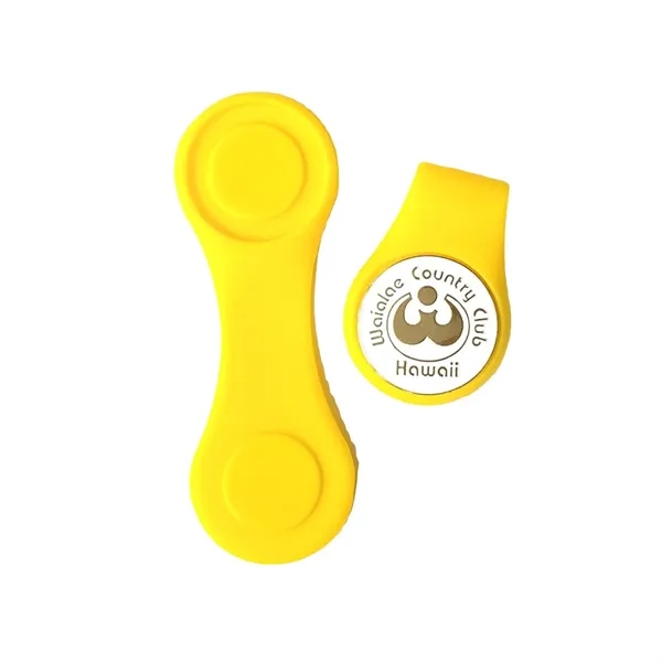 Silicone magnetic golf ball marker hat clip plus 1c1p silkscreen imprint... from ASI 37218 Athena Promo (tm)