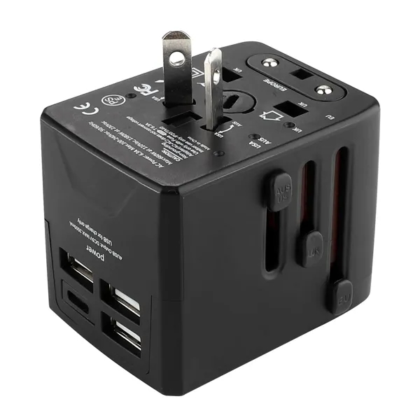 3 USB A and 1 Type C universal travel adapter plus... from ASI 37218 Athena Promo (tm)