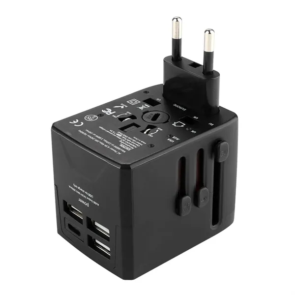 3 USB A and 1 Type C universal travel adapter plus... from ASI 37218 Athena Promo (tm)