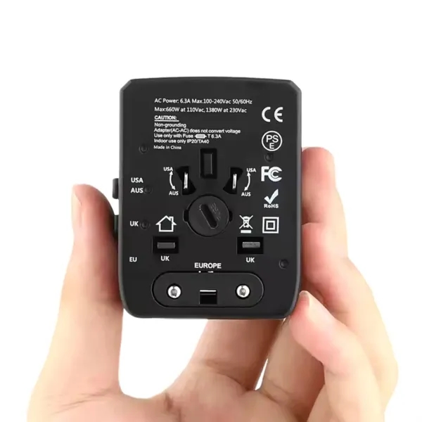 3 USB A and 1 Type C universal travel adapter plus... from ASI 37218 Athena Promo (tm)