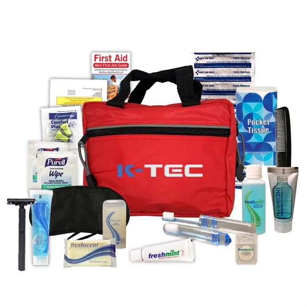 Global travel kit fully stocked with all the toiletries you need... from ASI 80882 Ready 4 Kits / Ready 4 Kits Tender Corporation