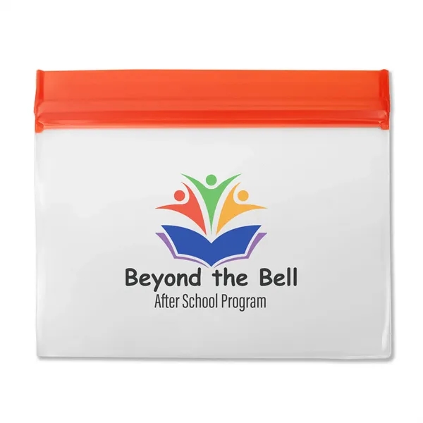 Sealable eco-friendly PEVA pouch that is reusable with full color digital... from ASI 54040 Fey Promo