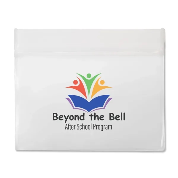 Sealable eco-friendly PEVA pouch that is reusable with full color digital... from ASI 54040 Fey Promo