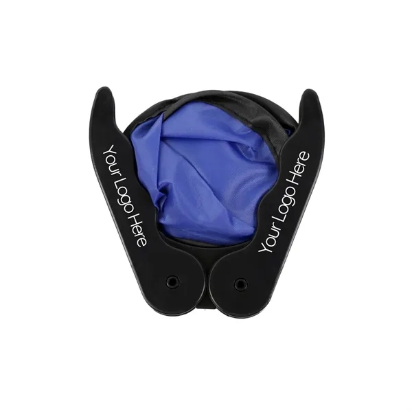 7" round foldable nylon fan with 2 blank handle.... from ASI 57956 Graphco line