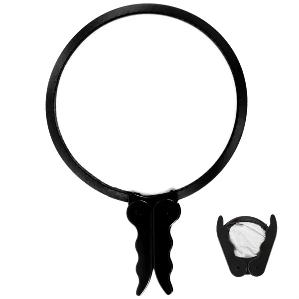 7" round foldable nylon fan with 2 blank handle.... from ASI 57956 Graphco line