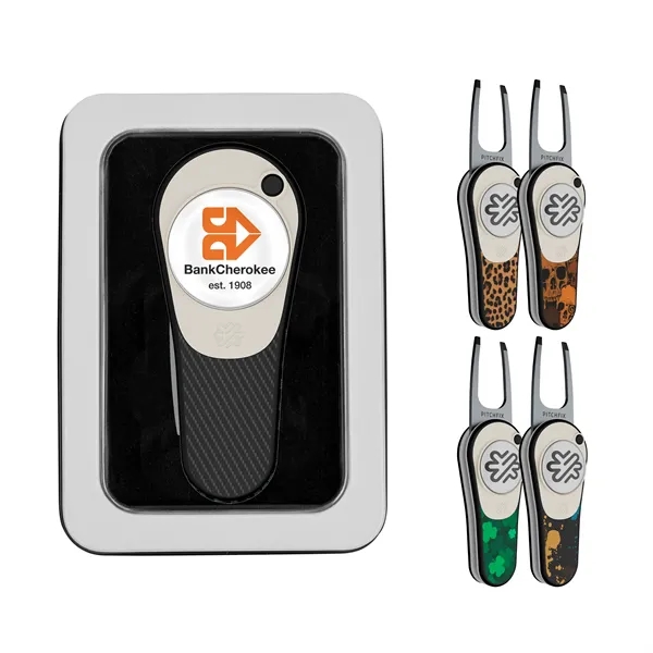 Divot tool and golf ball marker in window tin.... from ASI 52263 EMT