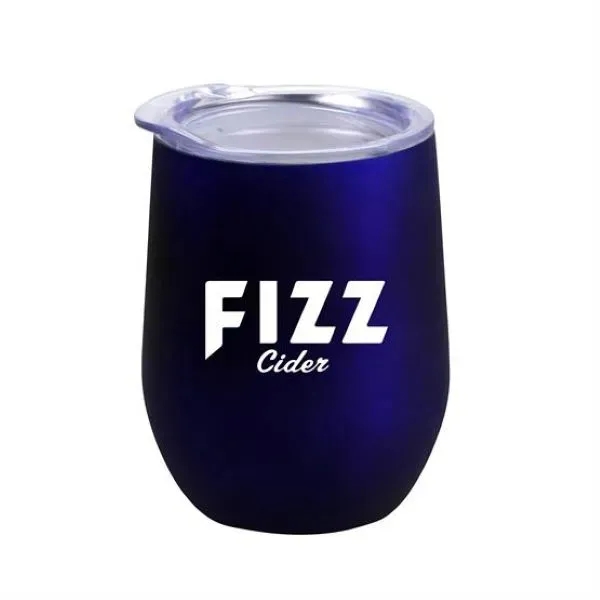 12 oz. stemless, stainless steel wine glass with double-wall insulation in... from ASI 90807 Tekweld