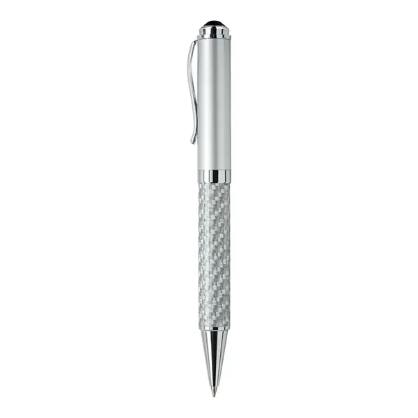 Cap-off roller-ball pen features a sleek carbon fiber barrel and chrome... from ASI 31517 Admart Products