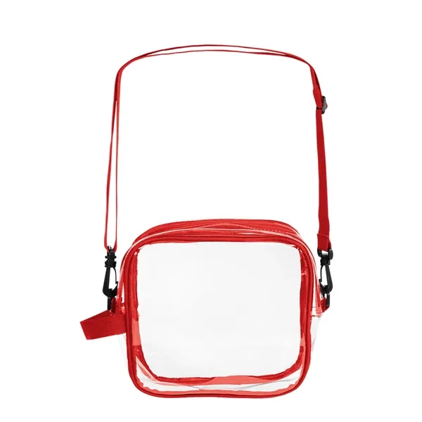 2.75" x 8.25" x 8" clear PVC crossbody bag with zippered... from ASI 61125 Hit Promotional Products / Hit®