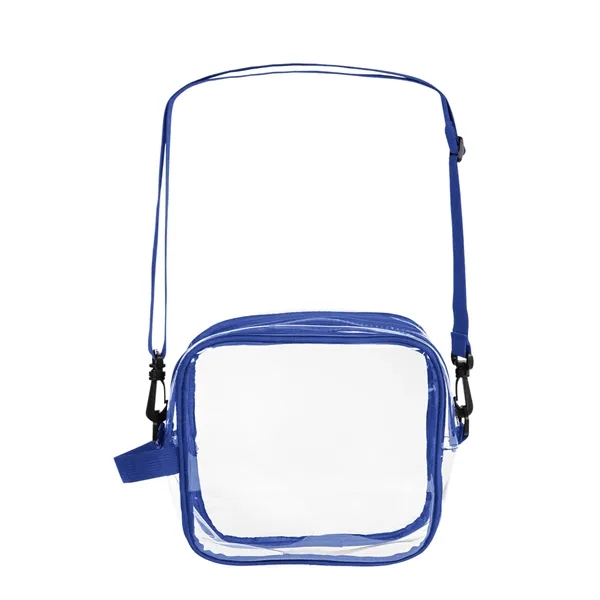 2.75" x 8.25" x 8" clear PVC crossbody bag with zippered... from ASI 61125 Hit Promotional Products / Hit®