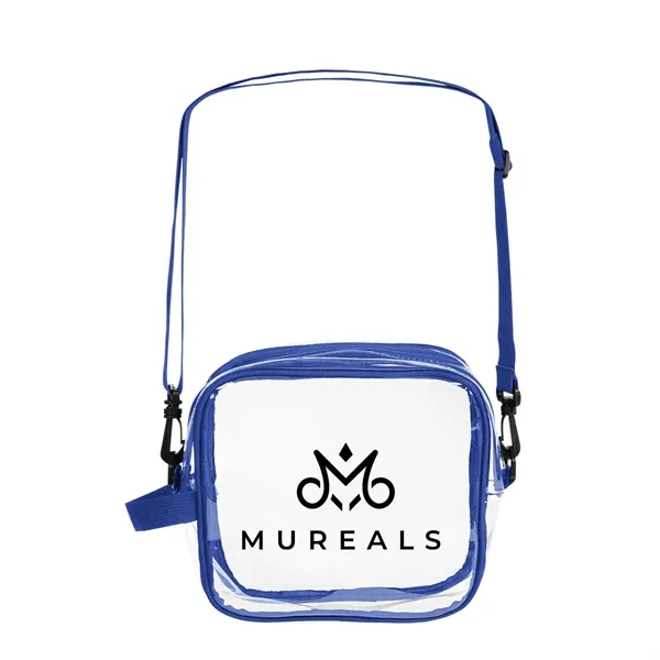2.75" x 8.25" x 8" clear PVC crossbody bag with zippered... from ASI 61125 Hit Promotional Products / Hit®