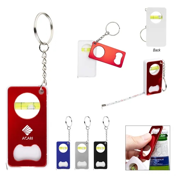 3-in-1 key chain with tape measure, level and bottle opener.... from ASI 61125 Hit Promotional Products / Hit®