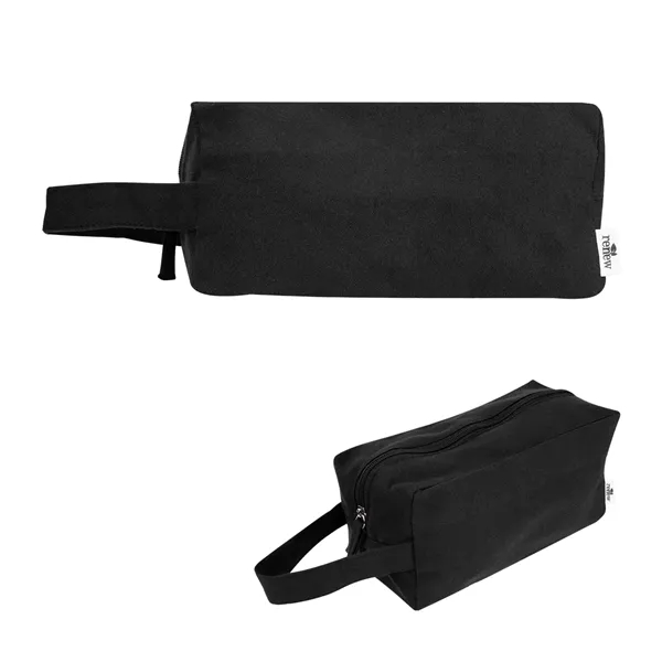Recycled cotton toiletry bag with zippered main compartment and handle.... from ASI 61125 Hit Promotional Products / Hit®