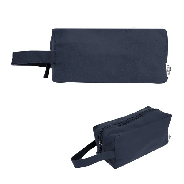 Recycled cotton toiletry bag with zippered main compartment and handle.... from ASI 61125 Hit Promotional Products / Hit®