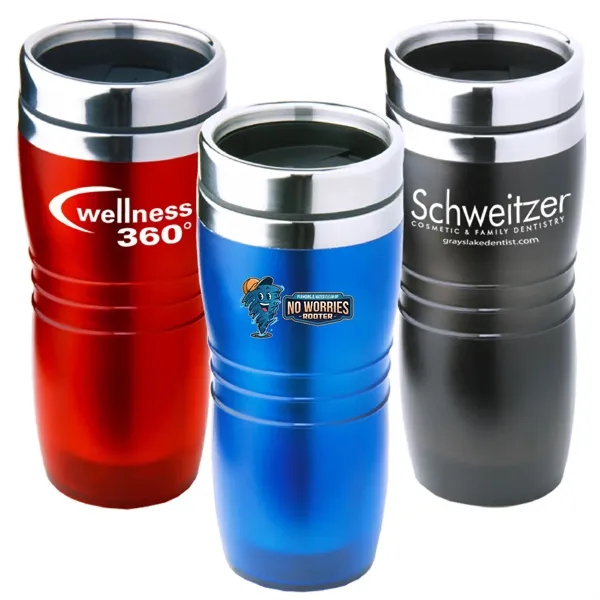 16 oz. tumbler with stainless steel interior, acrylic outer shell, double... from ASI 39820 Opusline (Benmex) / Opus Line