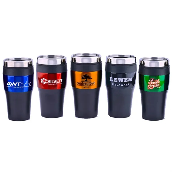 16 oz. tumbler with stainless steel outer shell, plastic liner, double... from ASI 39820 Opusline (Benmex) / Opus Line
