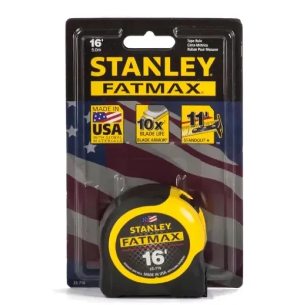 STANLEY FATMAX® tapes have 4 ft. of reach and added BladeArmor®... from ASI 41561 Brand Box USA, LLC