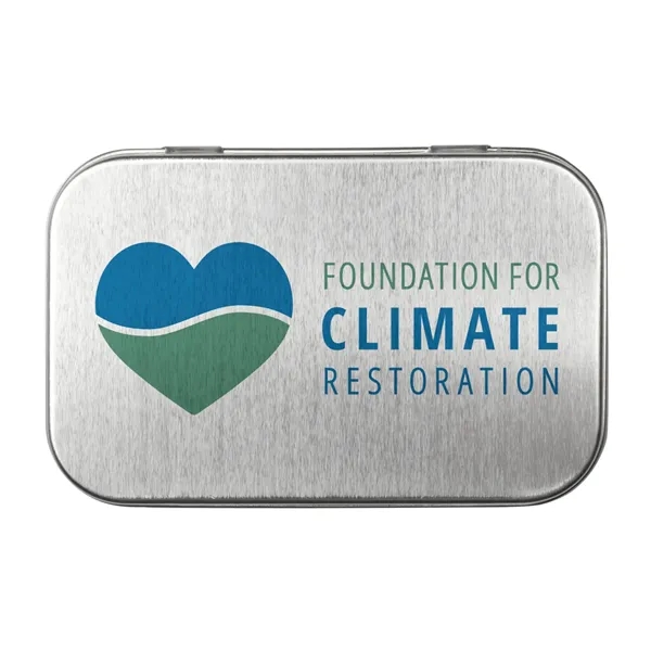 Rectangular tin - imprinted conversation hearts.... from ASI 44900 NC Custom (CI/Lanco)