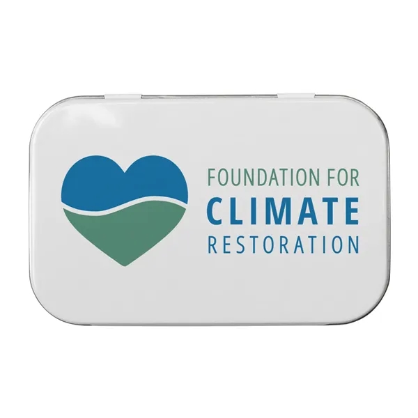 Rectangular tin - imprinted conversation hearts.... from ASI 44900 NC Custom (CI/Lanco)