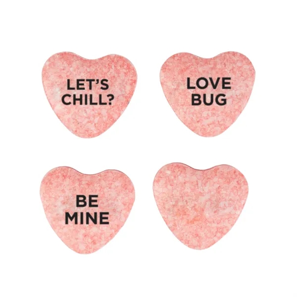 Small top view tin - imprinted conversation hearts.... from ASI 44900 NC Custom (CI/Lanco)