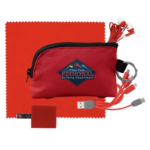 Zip Around Cable, Cloth, Wall & Ear Bud Kit... from ASI 30208 A P Specialties