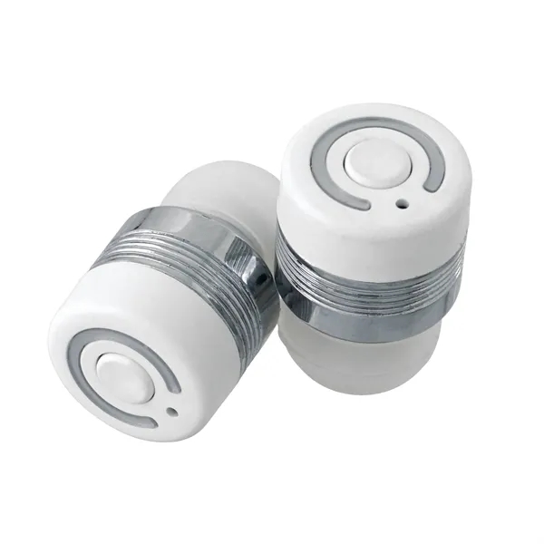 STAINLESS SILHOUETTE BLUETOOTH EAR BUD BOTTLE... from ASI 30208 A P Specialties / AP Specialties