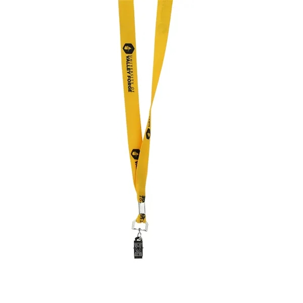 Price including one color silk screen imprint. Silkscreened Lanyard with Metal... from ASI 90154 Sunjoy Group Inc