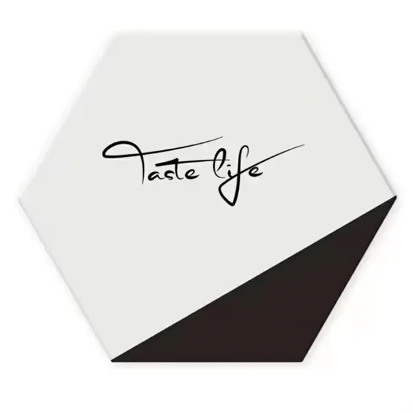 Hexagon ceramic coaster with cork base plus full color UV printing... from ASI 37218 Athena Promo (tm)