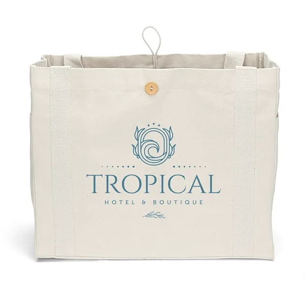 The chic heavyweight cotton bag is versatile, side pockets, long handles... from ASI 37940 Bag Makers Inc