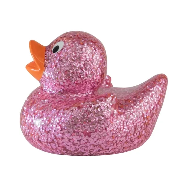 2.5" x 2.25" mini glitter rubber ducks.... from ASI 34415 Alpi International LTD