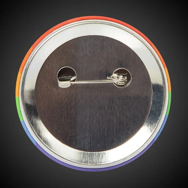 2 1/4" rainbow tinplate button.... from ASI 42016 Brighter Promotions Inc