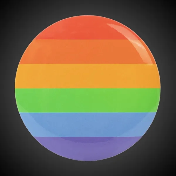 2 1/4" rainbow tinplate button.... from ASI 42016 Brighter Promotions Inc