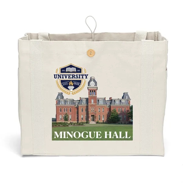 The chic heavyweight cotton bag is versatile, side pockets, long handles... from ASI 37940 Bag Makers Inc