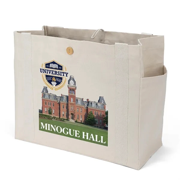 The chic heavyweight cotton bag is versatile, side pockets, long handles... from ASI 37940 Bag Makers Inc