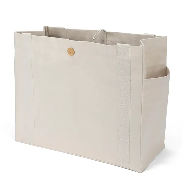The chic heavyweight cotton bag is versatile, side pockets, long handles... from ASI 37940 Bag Makers Inc