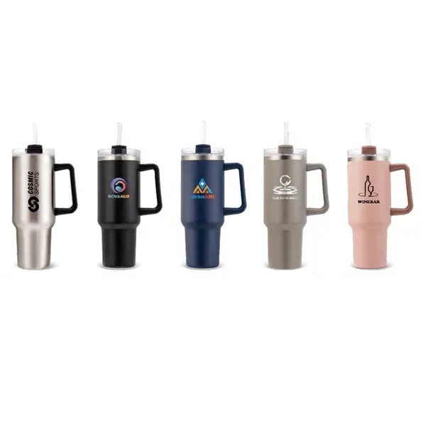 This Casa Blanca 40oz Handle Tumbler Mug features a spill proof... from ASI 82498 RiteLine LLC