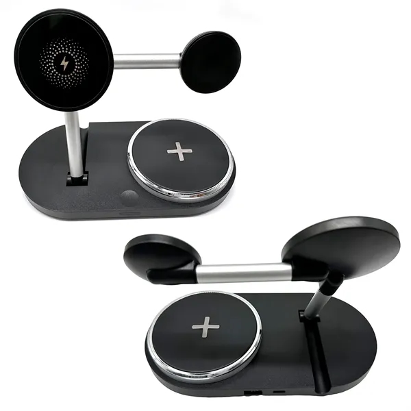 5-in-1 fast charging wireless charger plus 1C1P silkscreen or laser engraving... from ASI 37218 Athena Promo (tm)