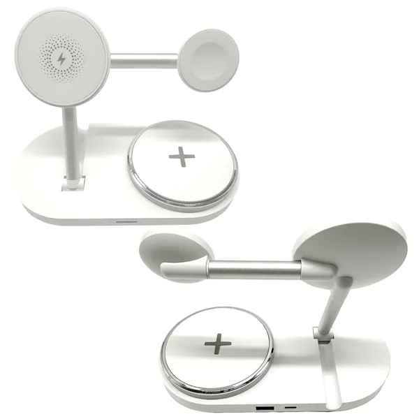 5-in-1 fast charging wireless charger plus 1C1P silkscreen or laser engraving... from ASI 37218 Athena Promo (tm)