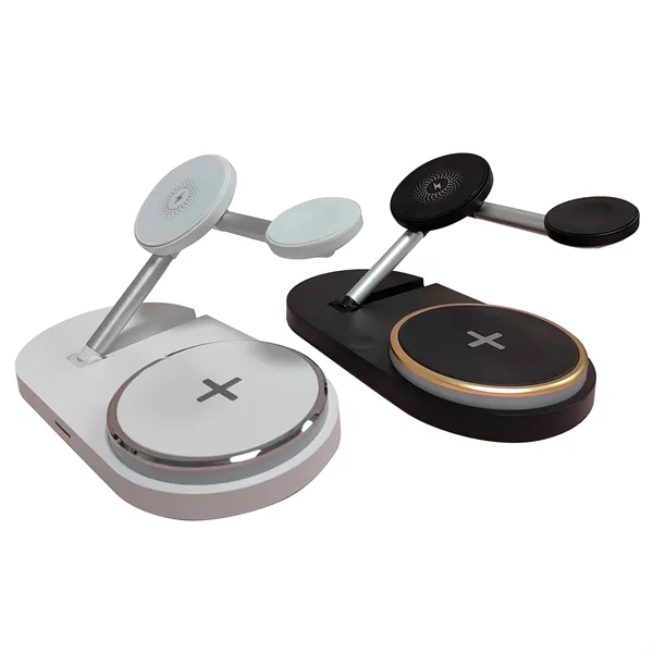 5-in-1 fast charging wireless charger plus 1C1P silkscreen or laser engraving... from ASI 37218 Athena Promo (tm)