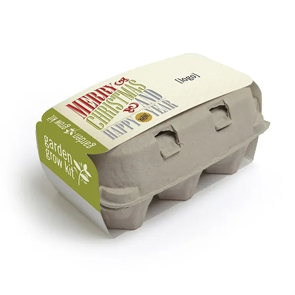 Egg carton with seed packets and soil wafers for growing.... from ASI 40646 Bloomin Promotions / Bloomin' Promotions™