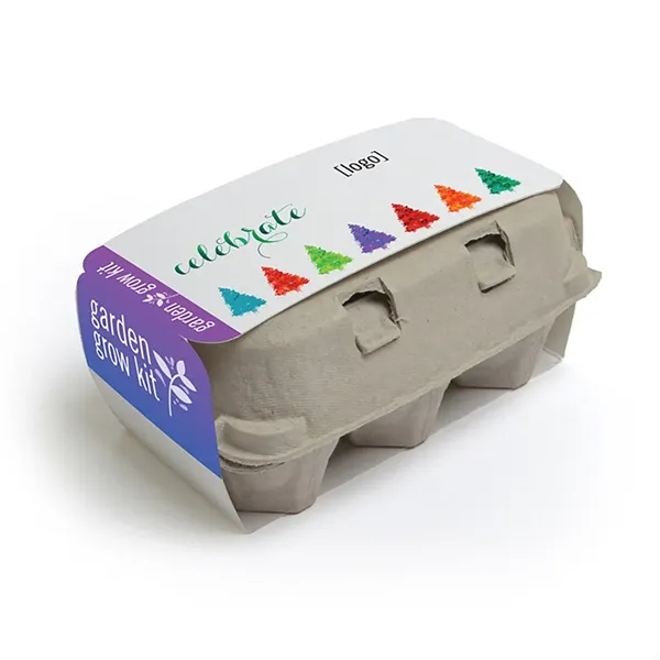 Egg carton with seed packets and soil wafers for growing.... from ASI 40646 Bloomin Promotions / Bloomin' Promotions™