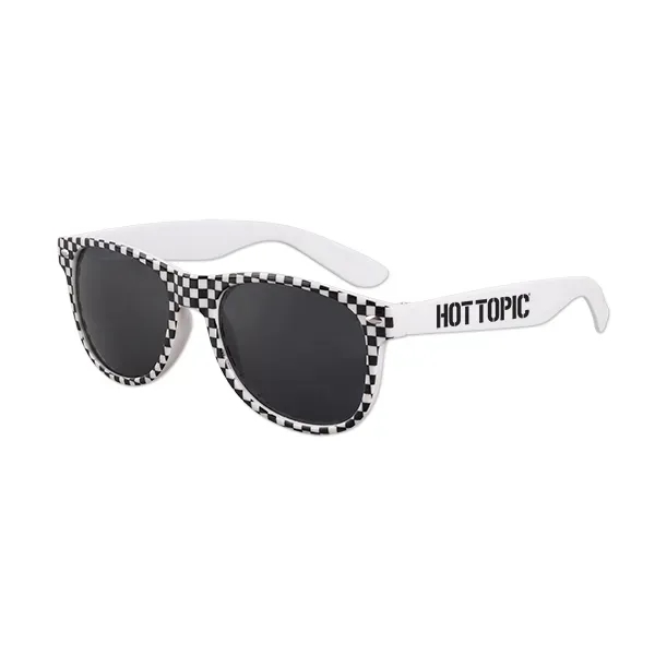 Plastic checkered sunglasses with UV400 protection.... from ASI 98360 WOWLine / WOWLine®