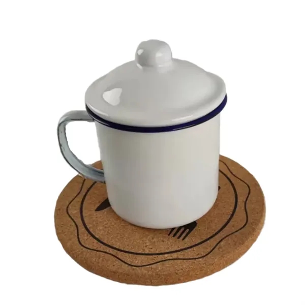 Eco-friendly round cork wood coaster plus full color UV printing on... from ASI 37218 Athena Promo (tm)