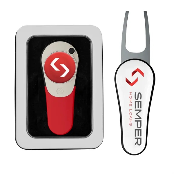 Golf divot tool with removable ball market and poly dome imprint... from ASI 52263 EMT